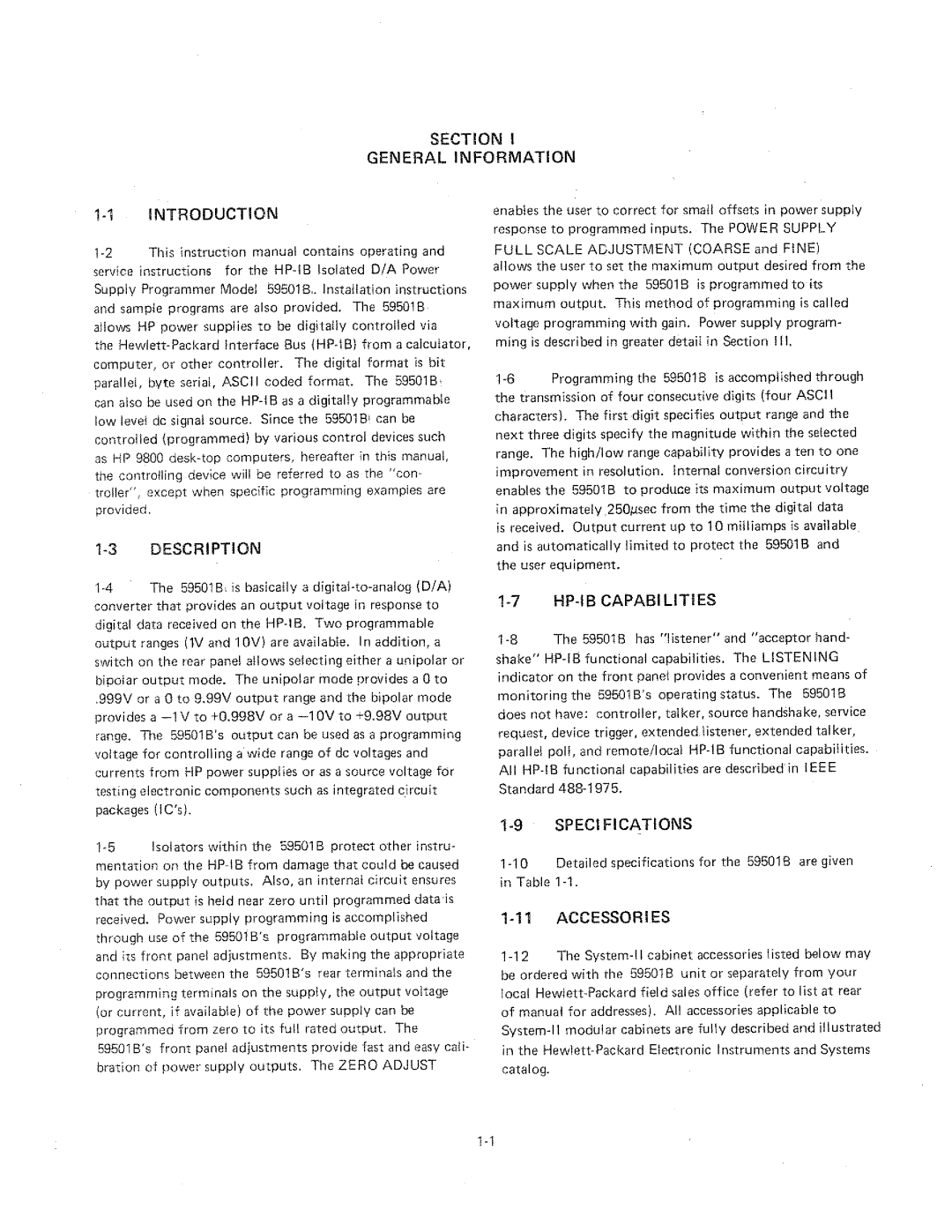 HP 59501B manual 