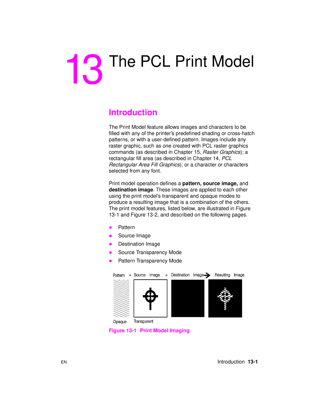 HP 5961-0509 manual PCL Print Model 