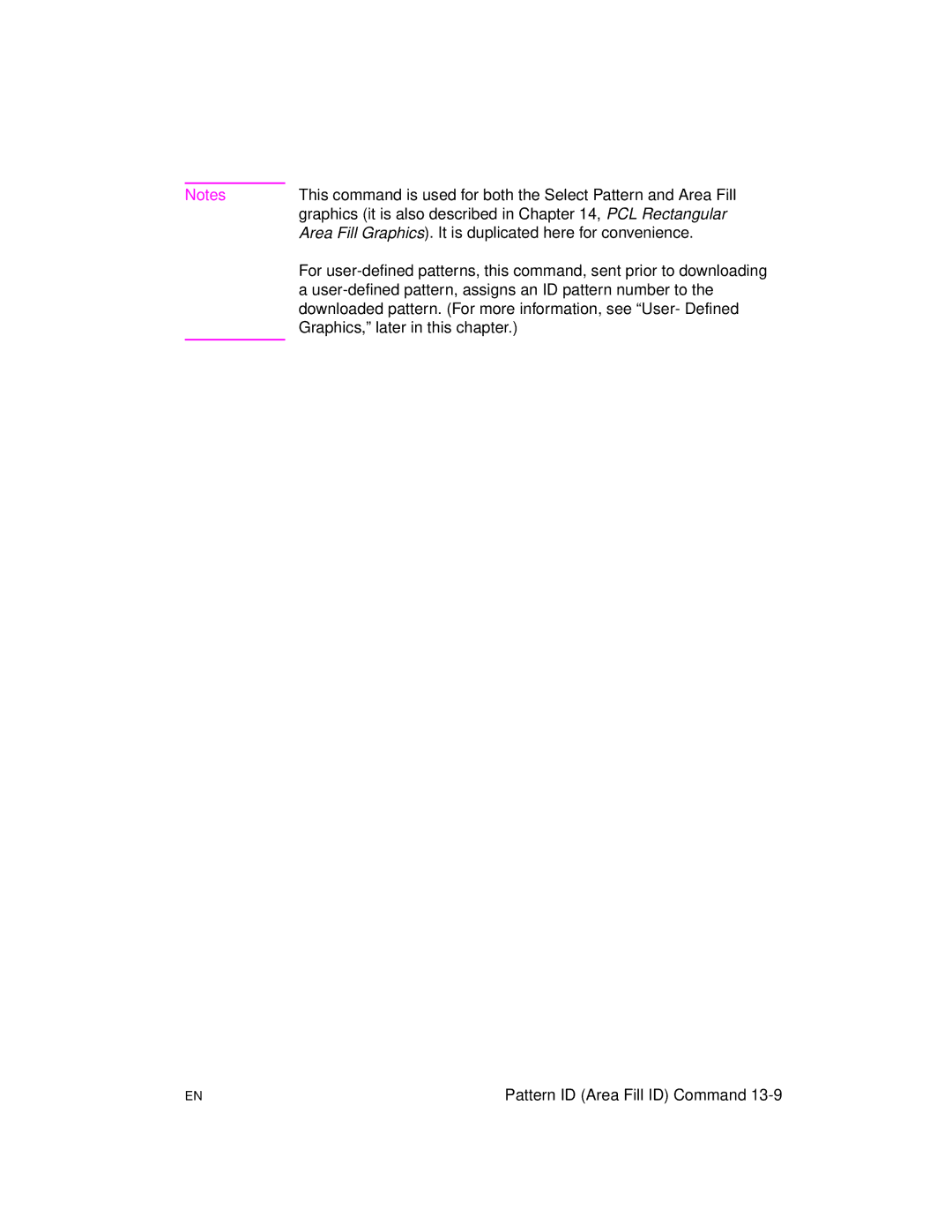 HP 5961-0509 manual Area Fill Graphics. It is duplicated here for convenience 