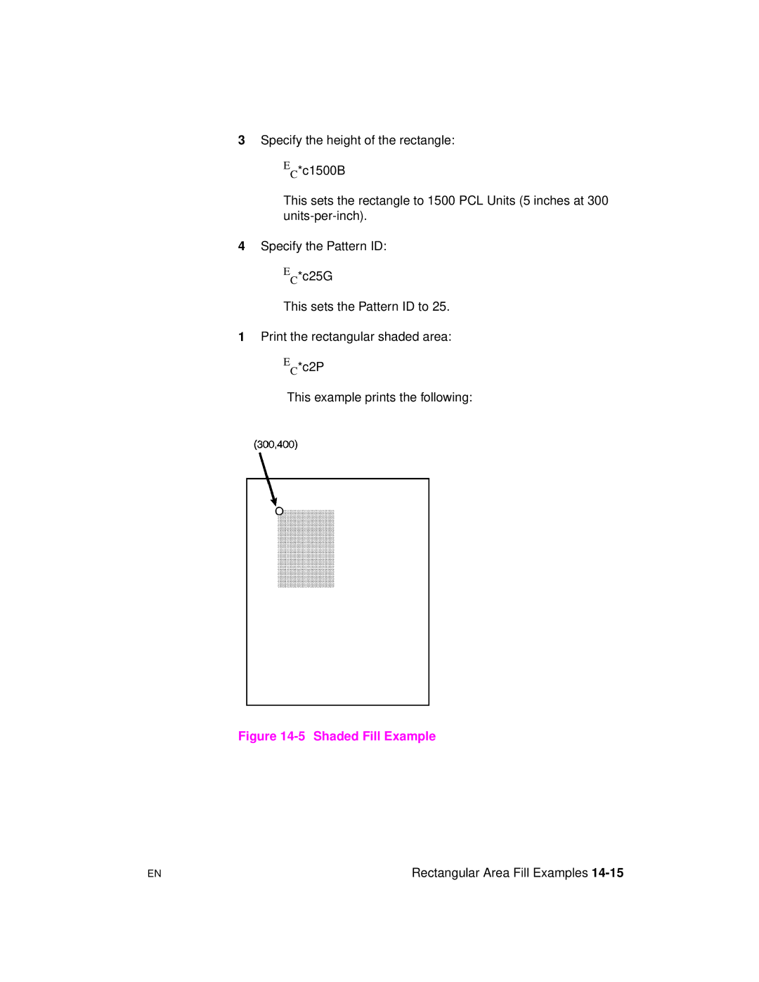 HP 5961-0509 manual Shaded Fill Example 