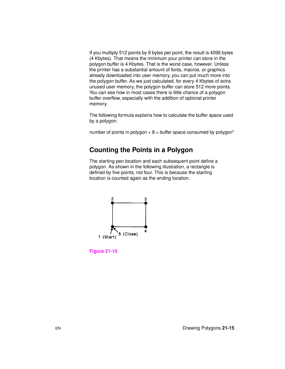 HP 5961-0509 manual Counting the Points in a Polygon 