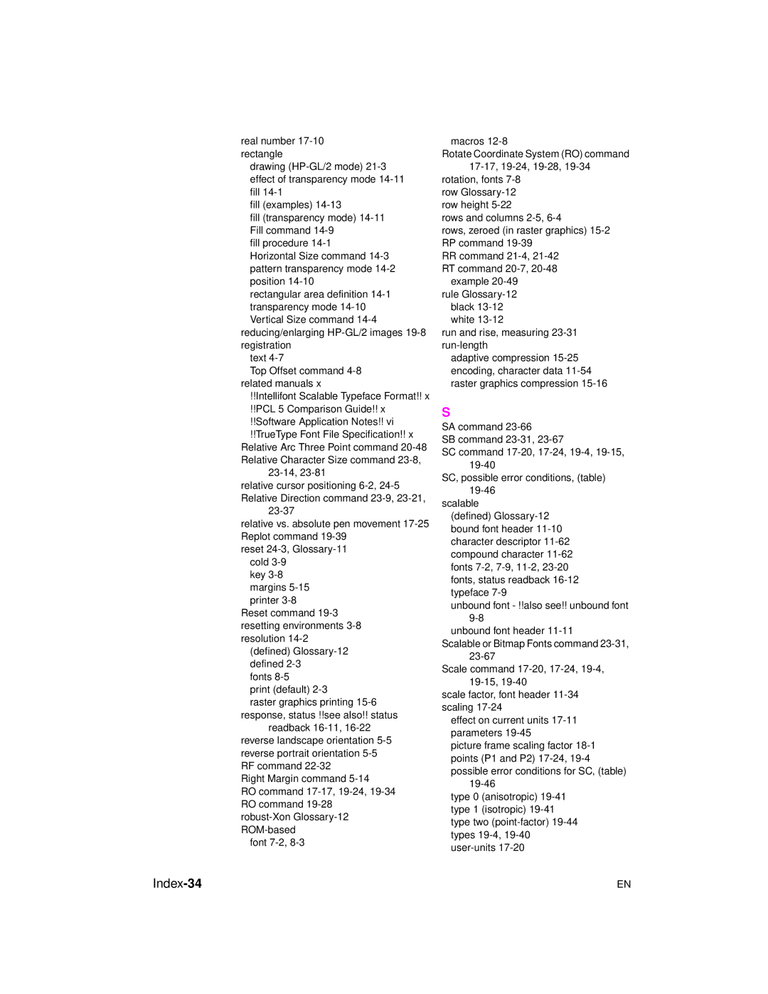 HP 5961-0509 manual Index-34 