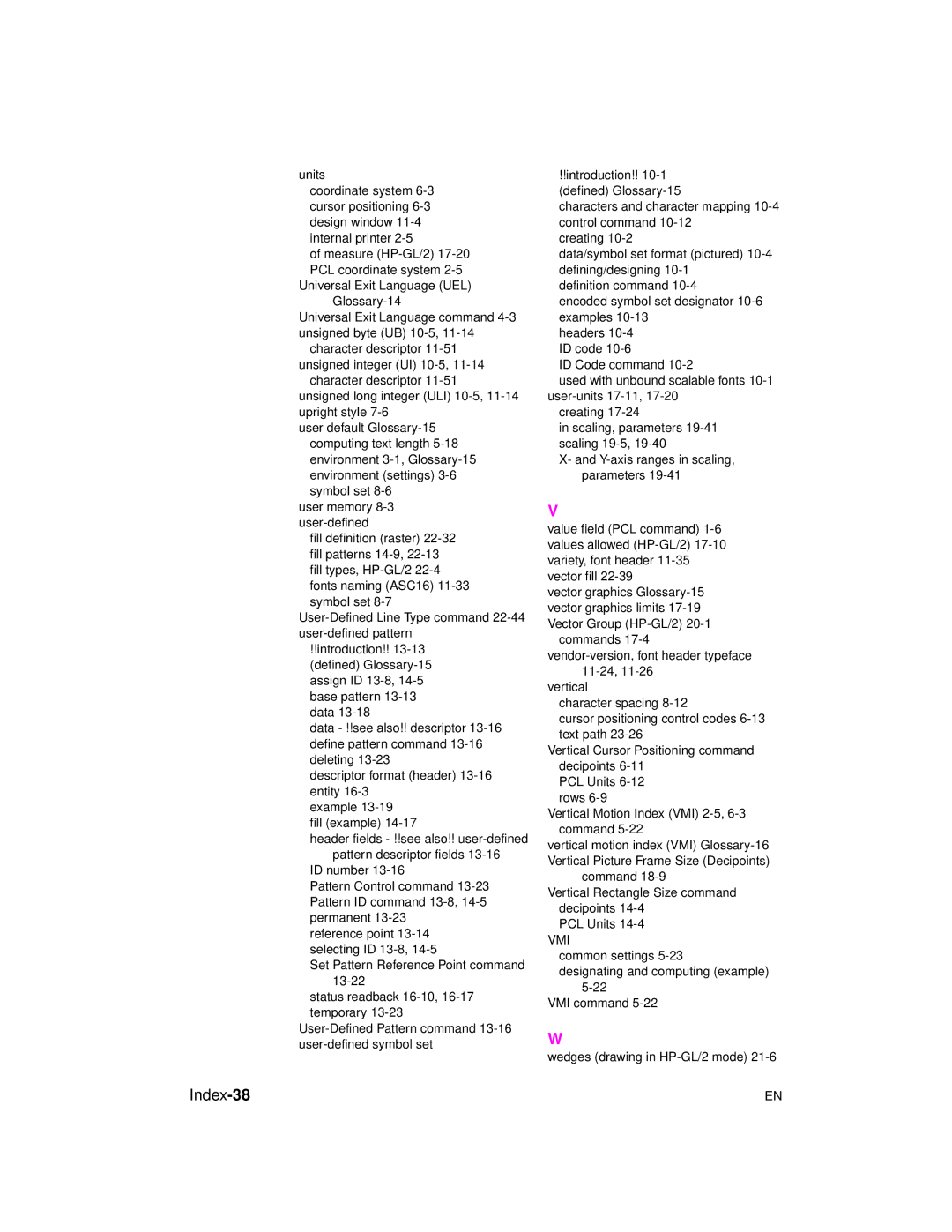 HP 5961-0509 manual Index-38, Vmi 