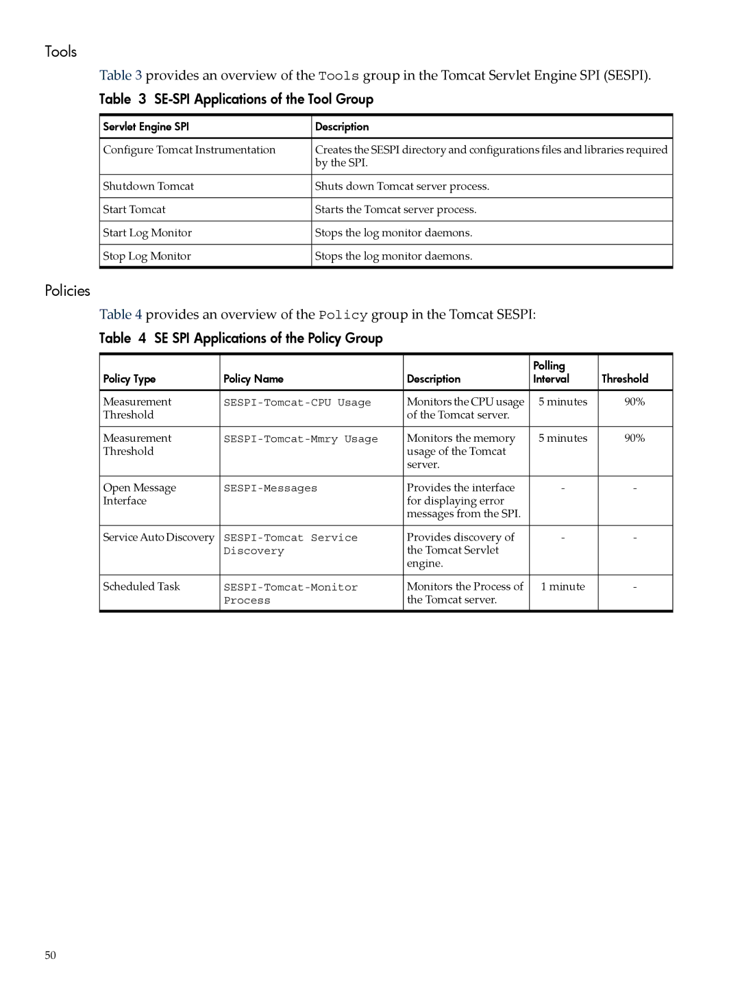 HP 5991-5565 manual Tools, Policies 