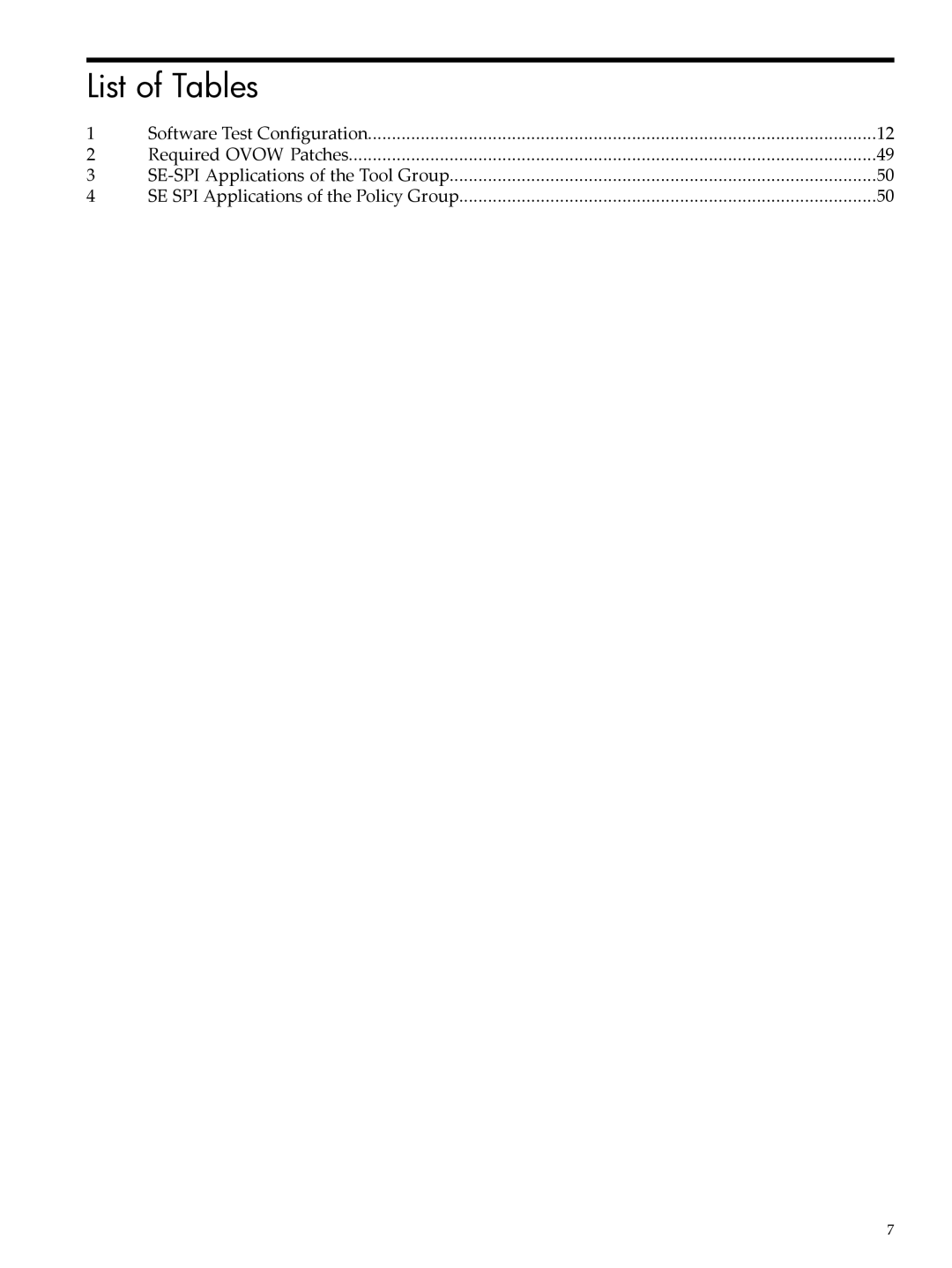 HP 5991-5565 manual List of Tables 