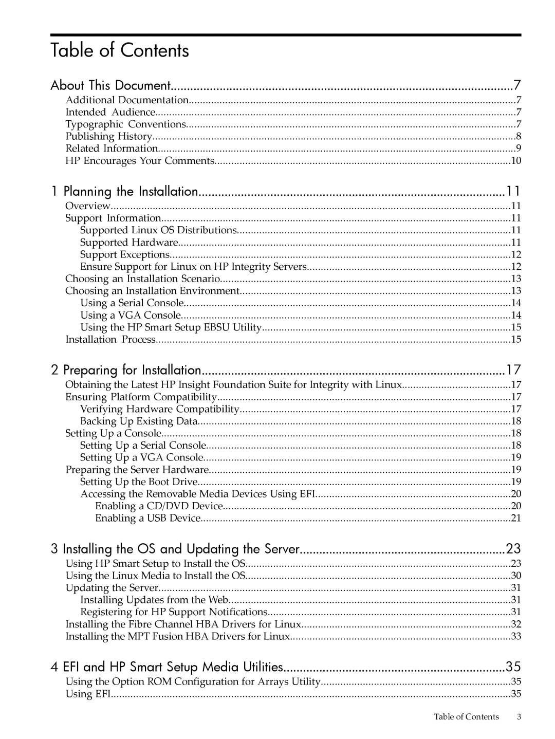 HP 5992-3193 manual Table of Contents 