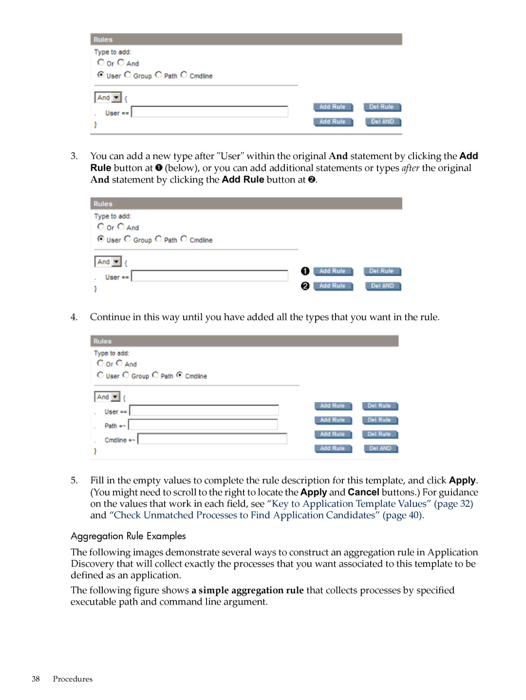 HP 5992-3838 manual Aggregation Rule Examples 