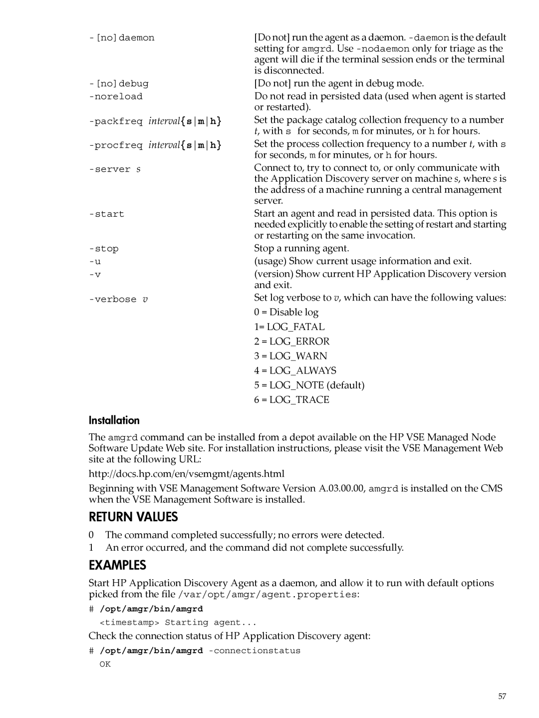 HP 5992-3838 manual Installation, = Logtrace 