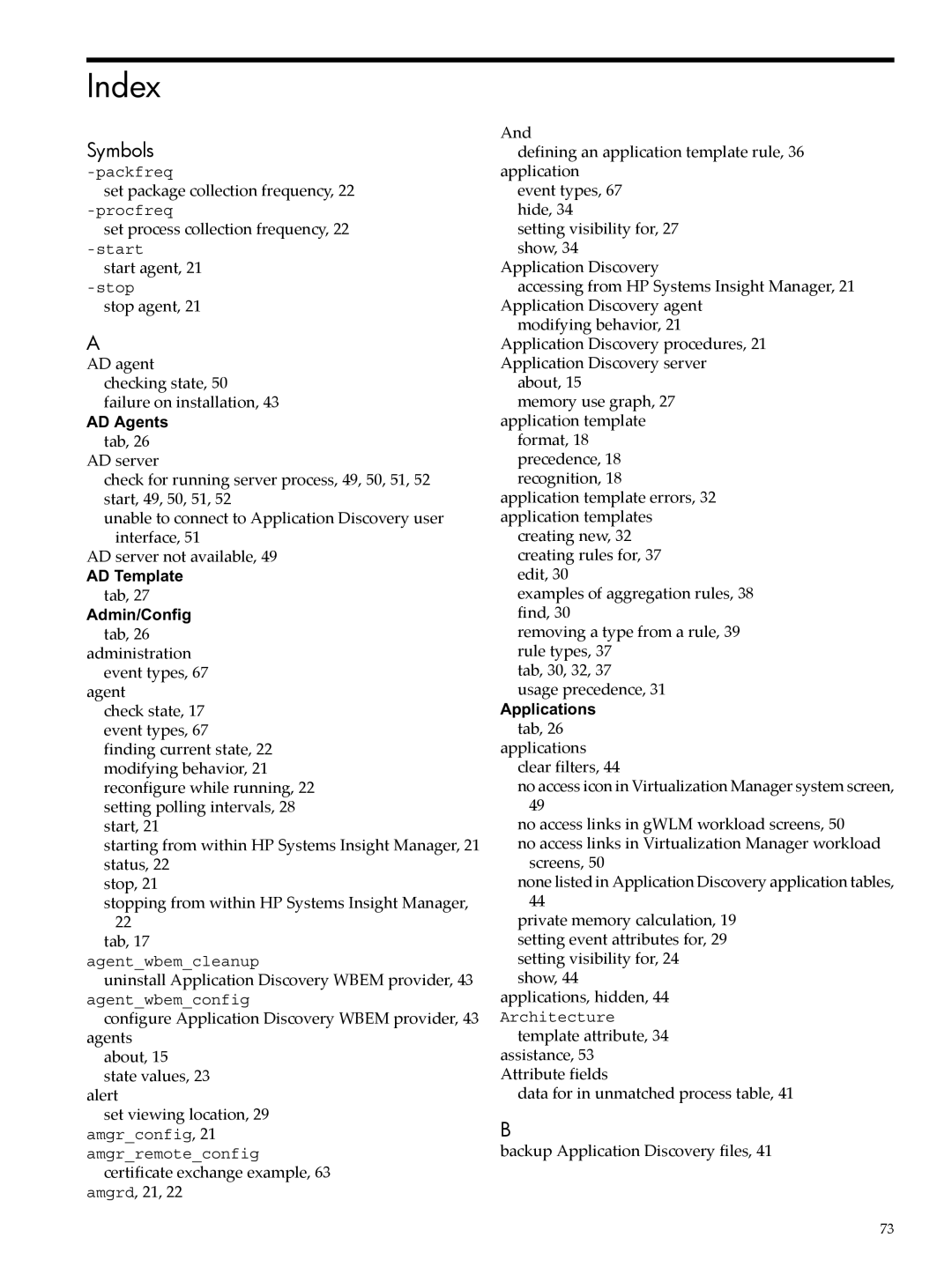 HP 5992-3838 manual Index, Symbols 