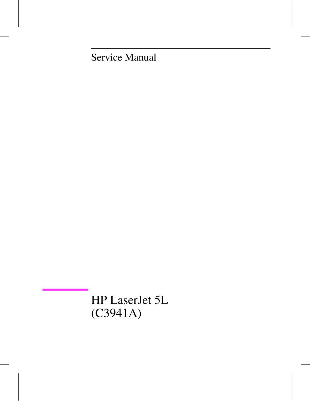 HP 5L (C3941A) manual HP LaserJet 5L C3941A 