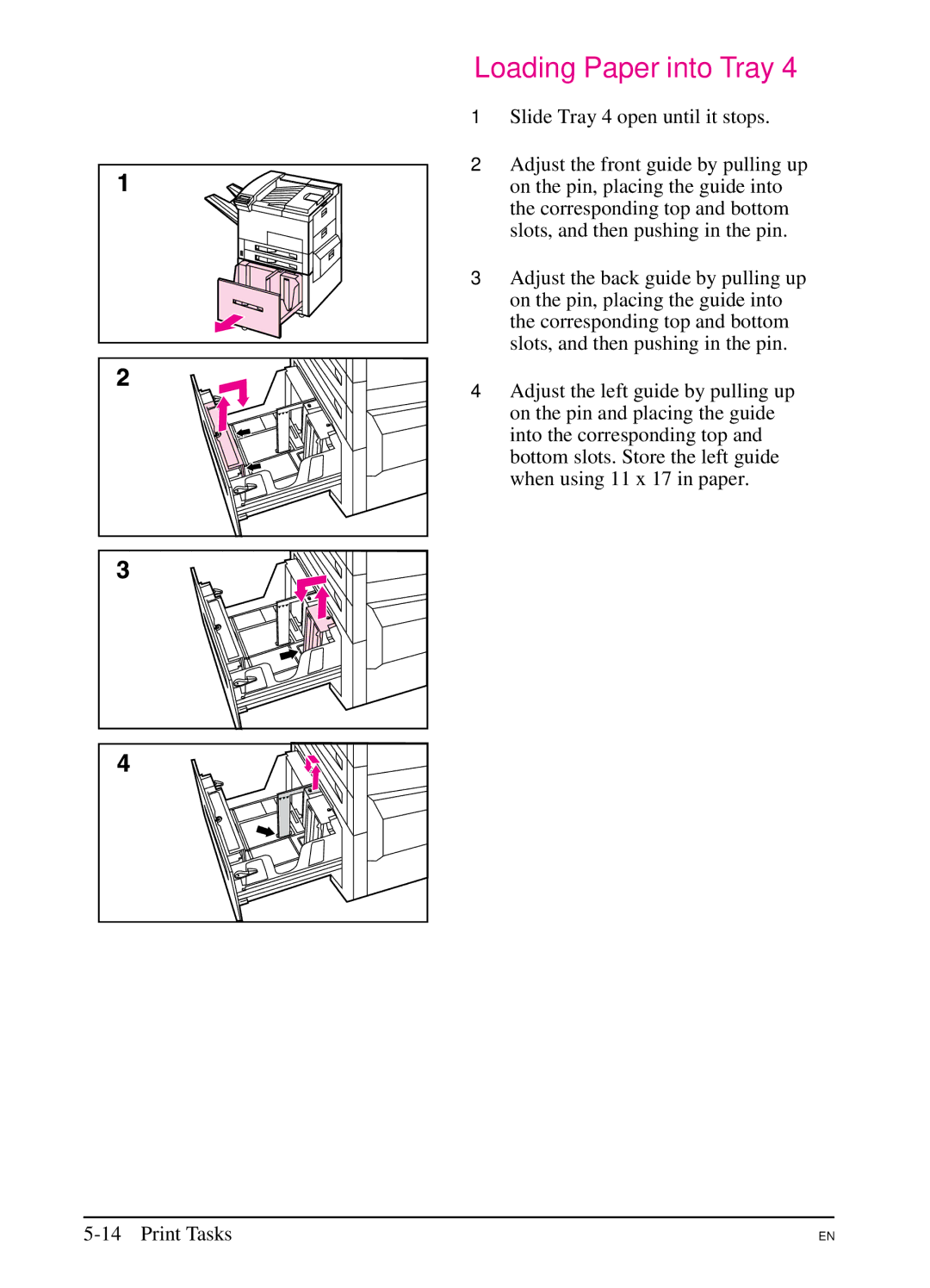 HP 5Si MX, 5Si NX manual Loading Paper into Tray 