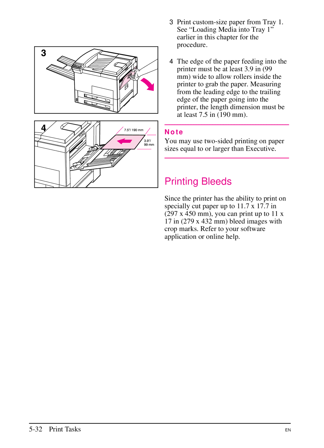 HP 5Si MX, 5Si NX manual Printing Bleeds 