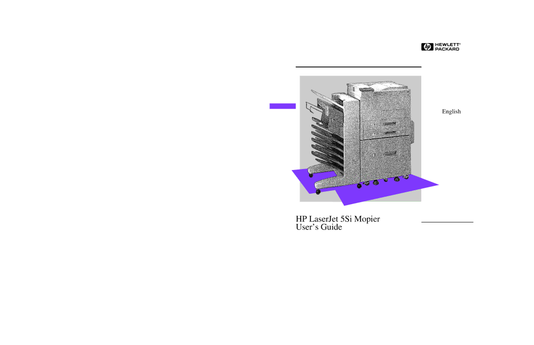 HP 5SI manual HP LaserJet 5Si Mopier Users Guide 