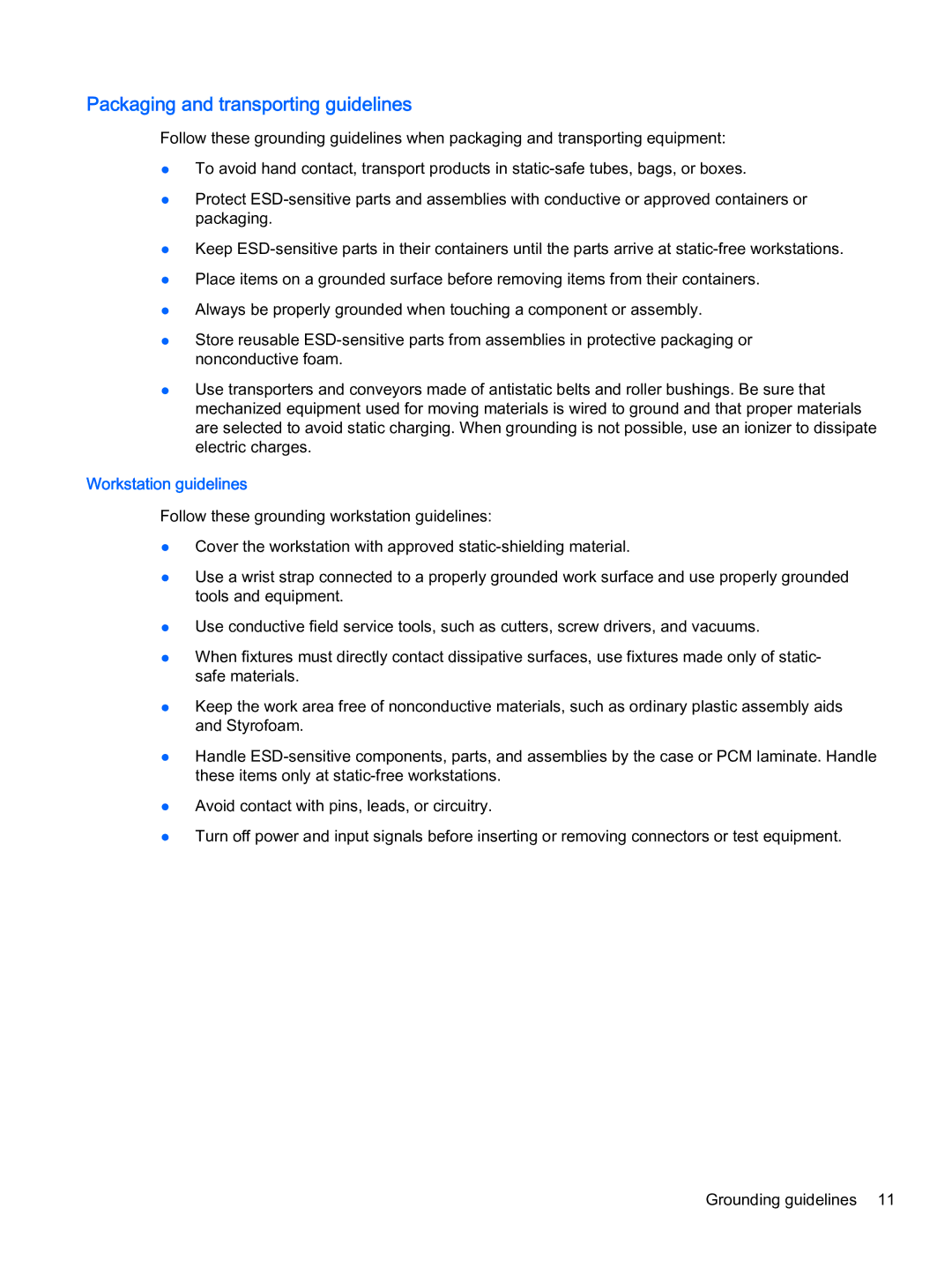 HP 6 VoiceTab Plus manual Packaging and transporting guidelines 