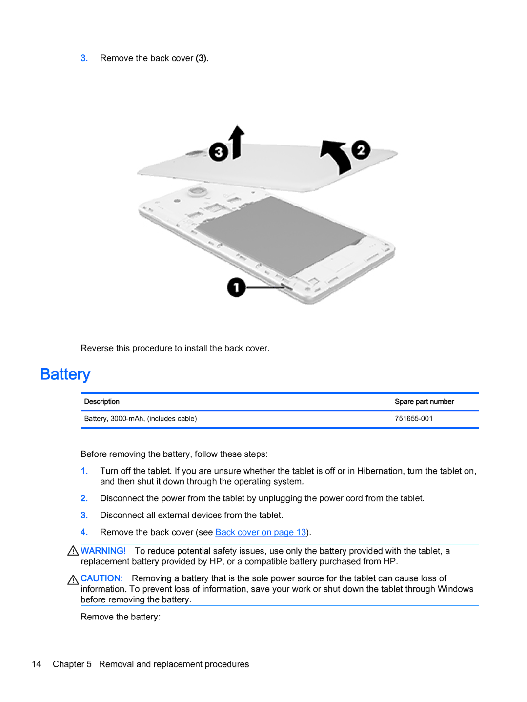 HP 6 VoiceTab Plus manual Battery 