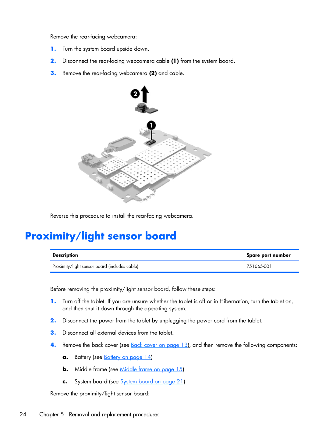 HP 6 VoiceTab manual Proximity/light sensor board 