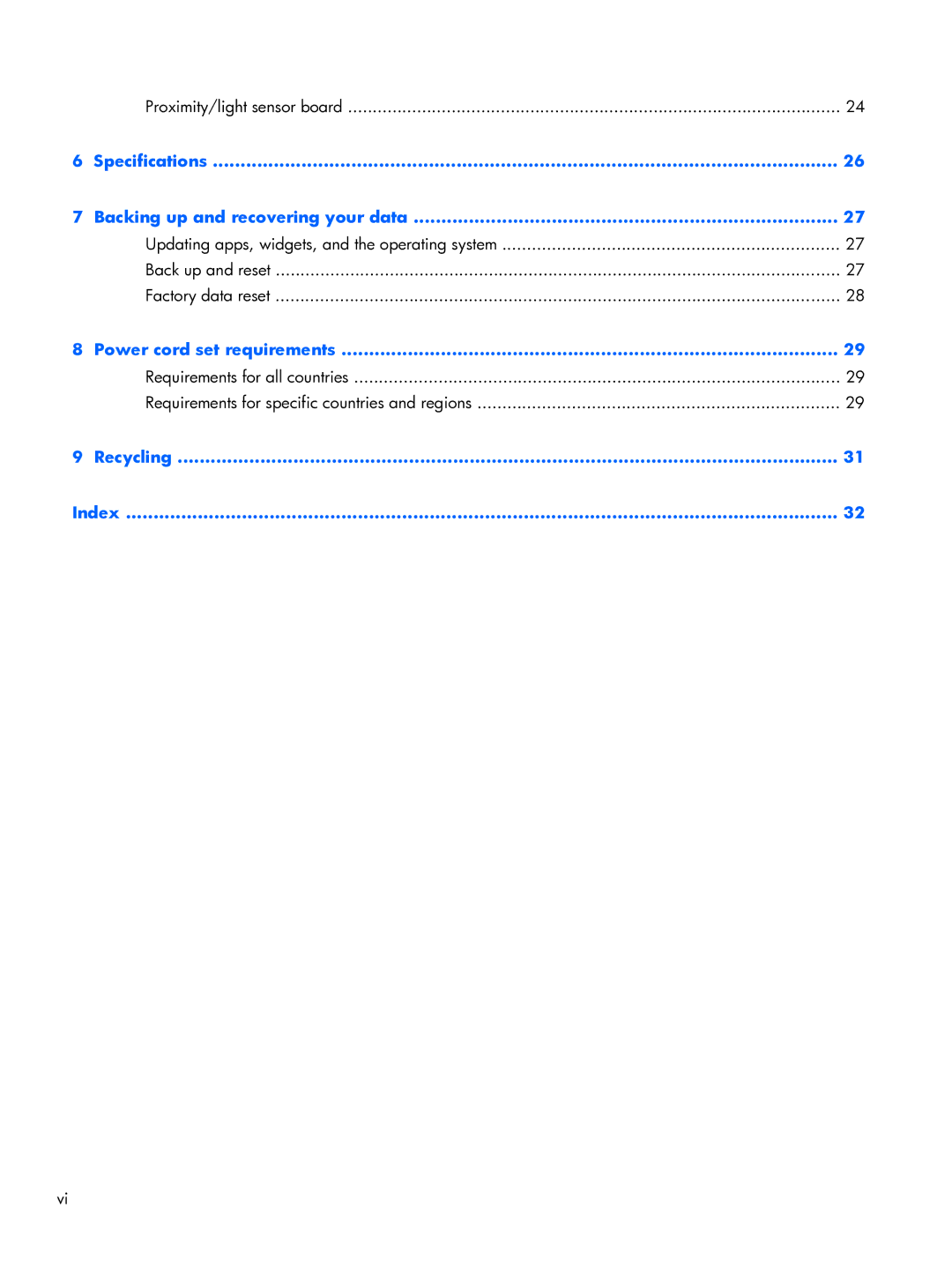 HP 6 VoiceTab manual 