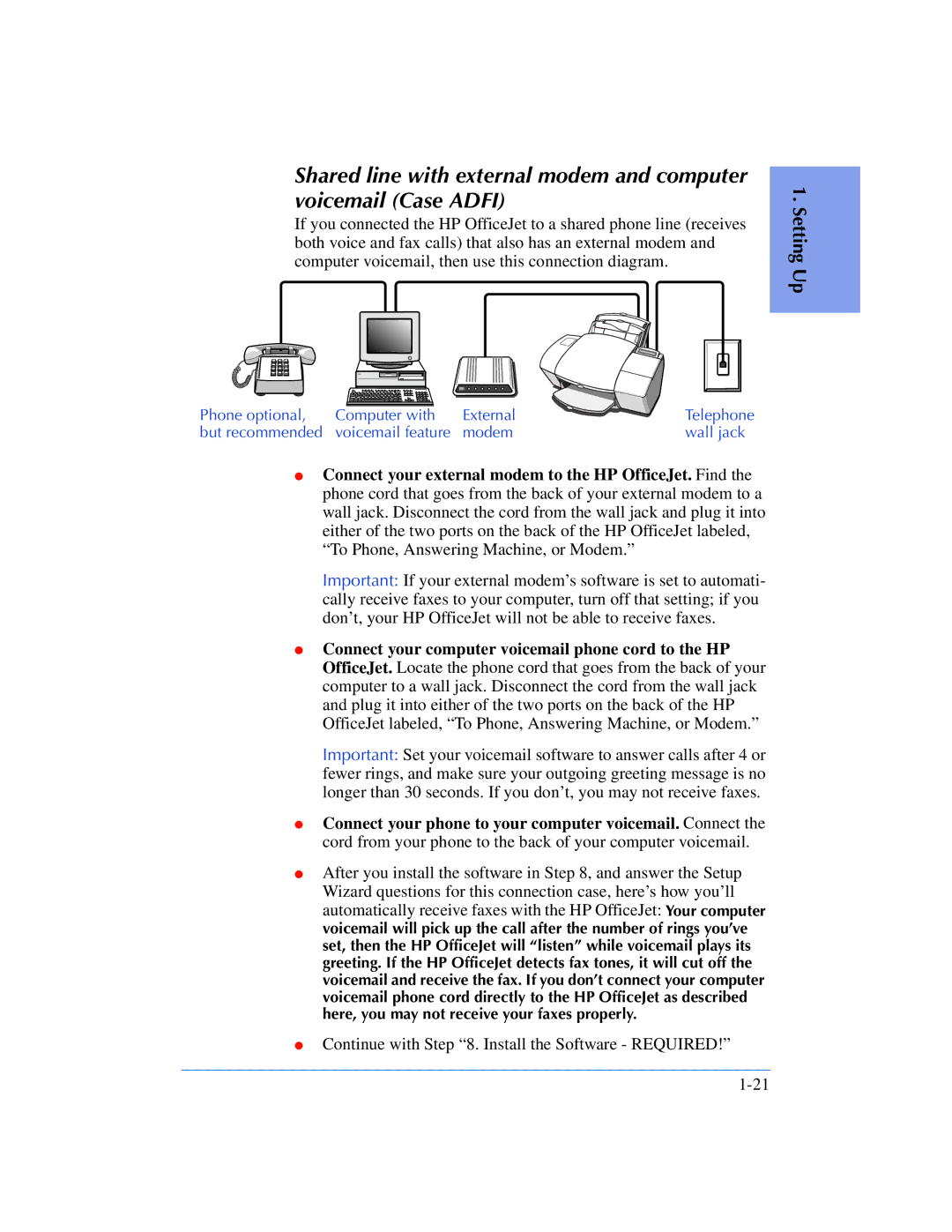 HP 610, 600 manual Setting Up 