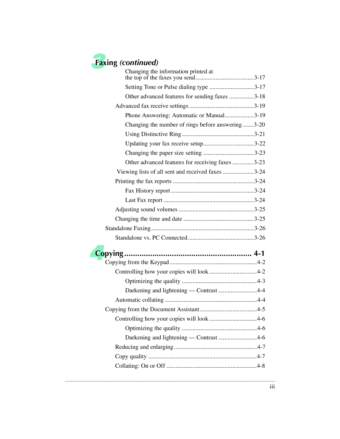 HP 610, 600 manual Faxing, Changing the information printed at 