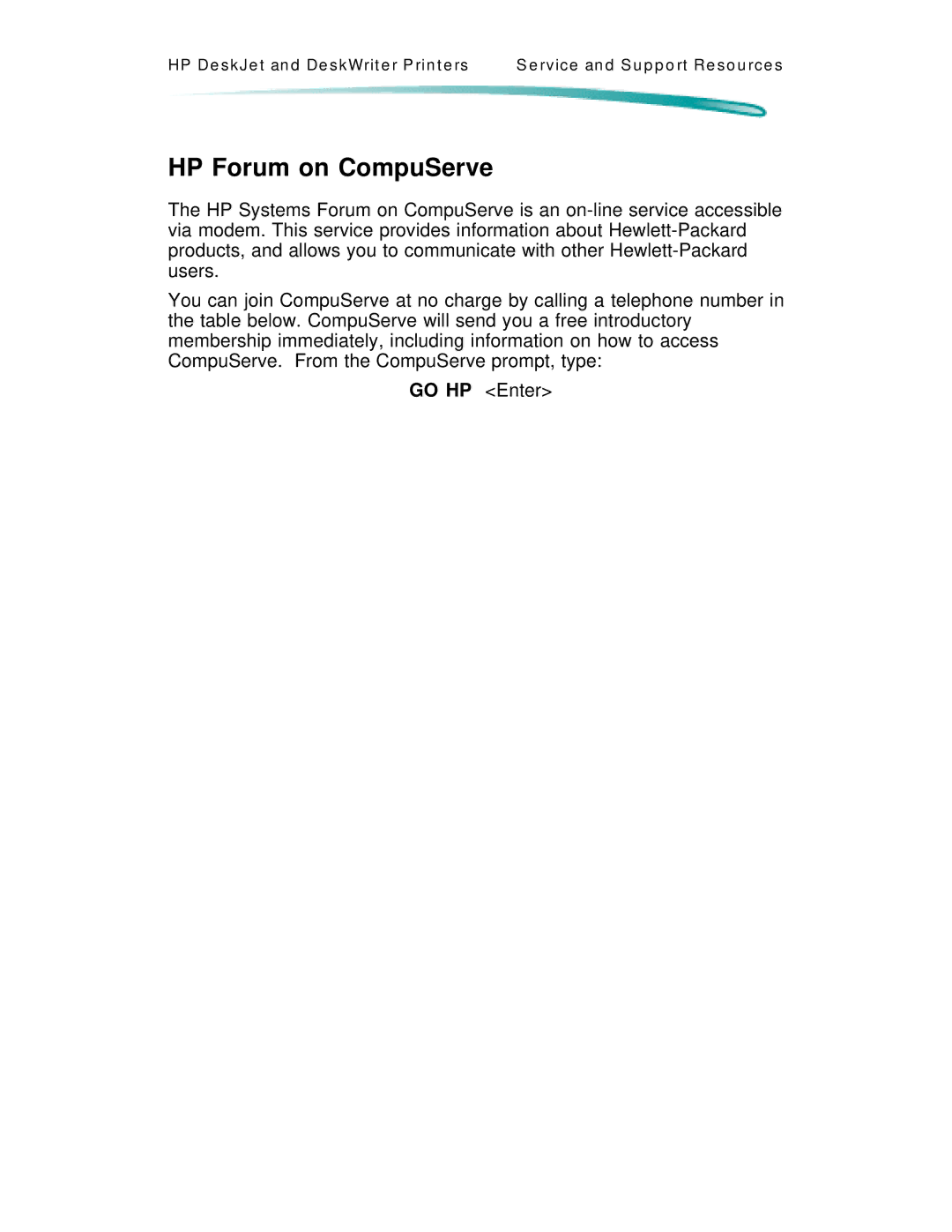 HP 600 C2184A manual HP Forum on CompuServe 