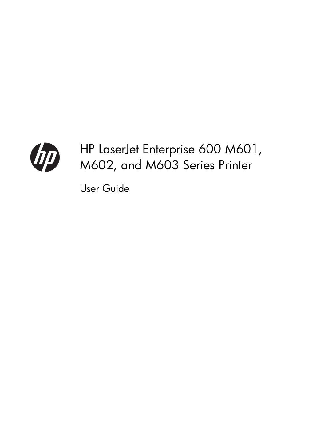 HP 600 M603XH Laser CE996A#BGJ manual User Guide 