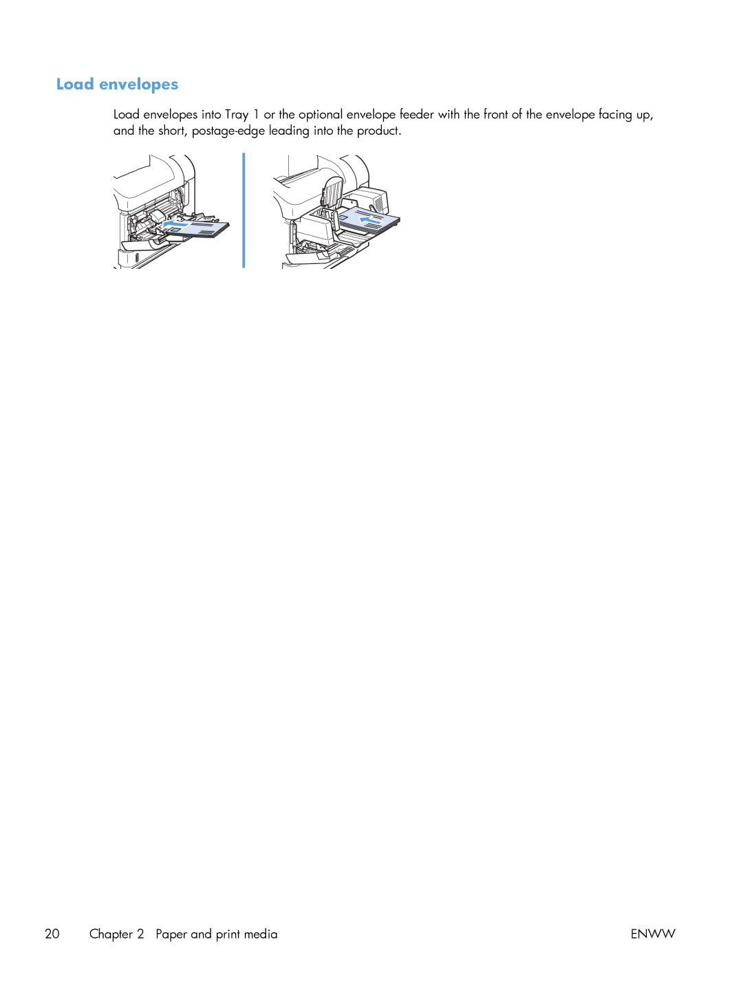 HP 600 M603XH Laser CE996A#BGJ manual Load envelopes 