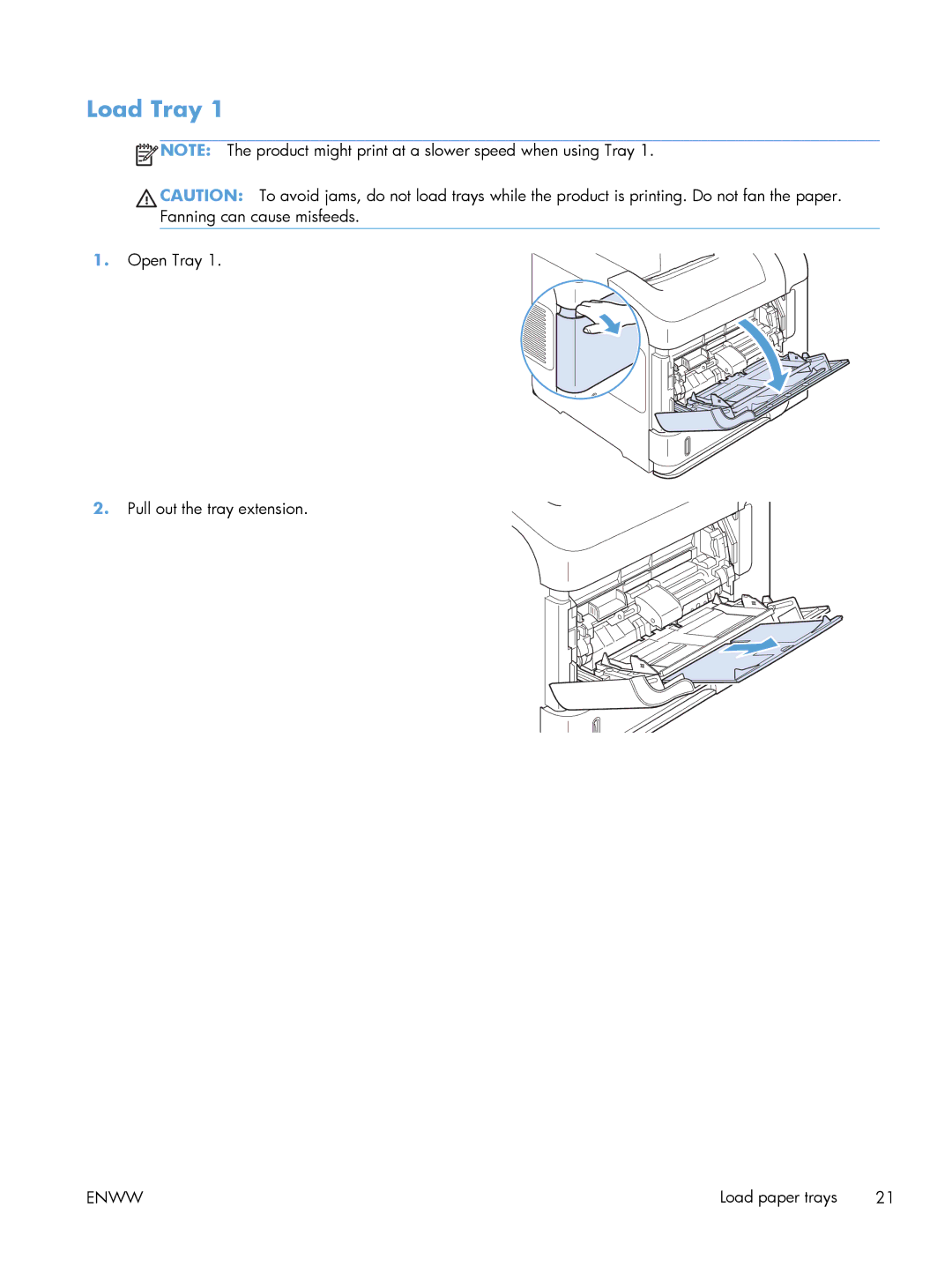 HP 600 M603XH Laser CE996A#BGJ manual Load Tray 