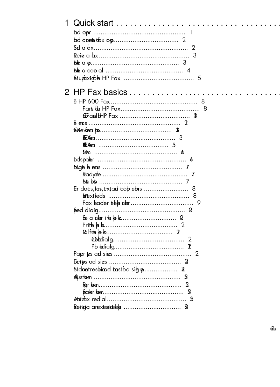 HP 600 manual Contents 