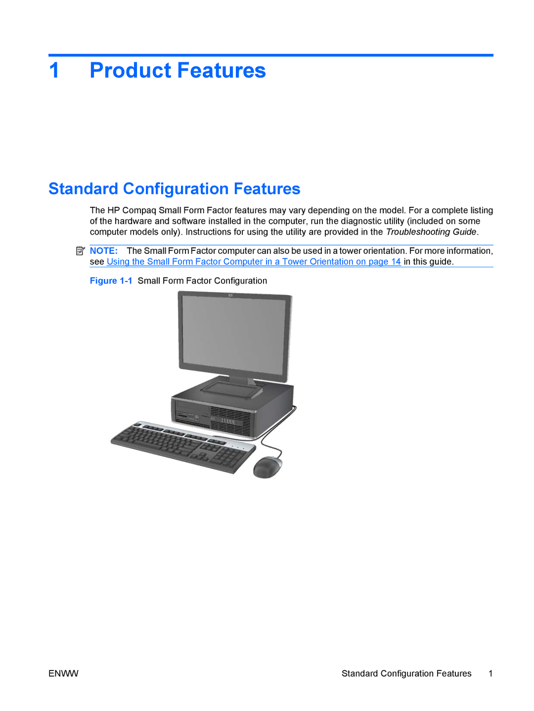 HP 6000 Pro manual Product Features, Standard Configuration Features 