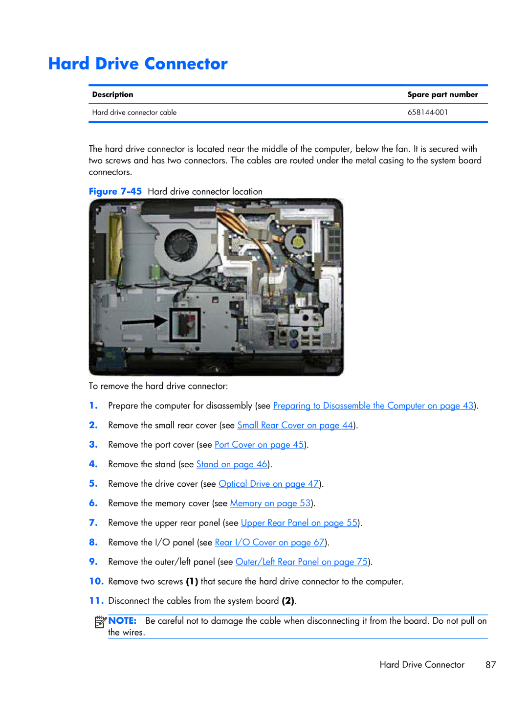 HP 6000 Pro manual Hard Drive Connector 