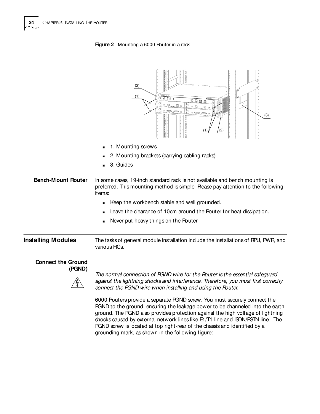 HP 6000 Router manual Installing Modules, Various FICs 