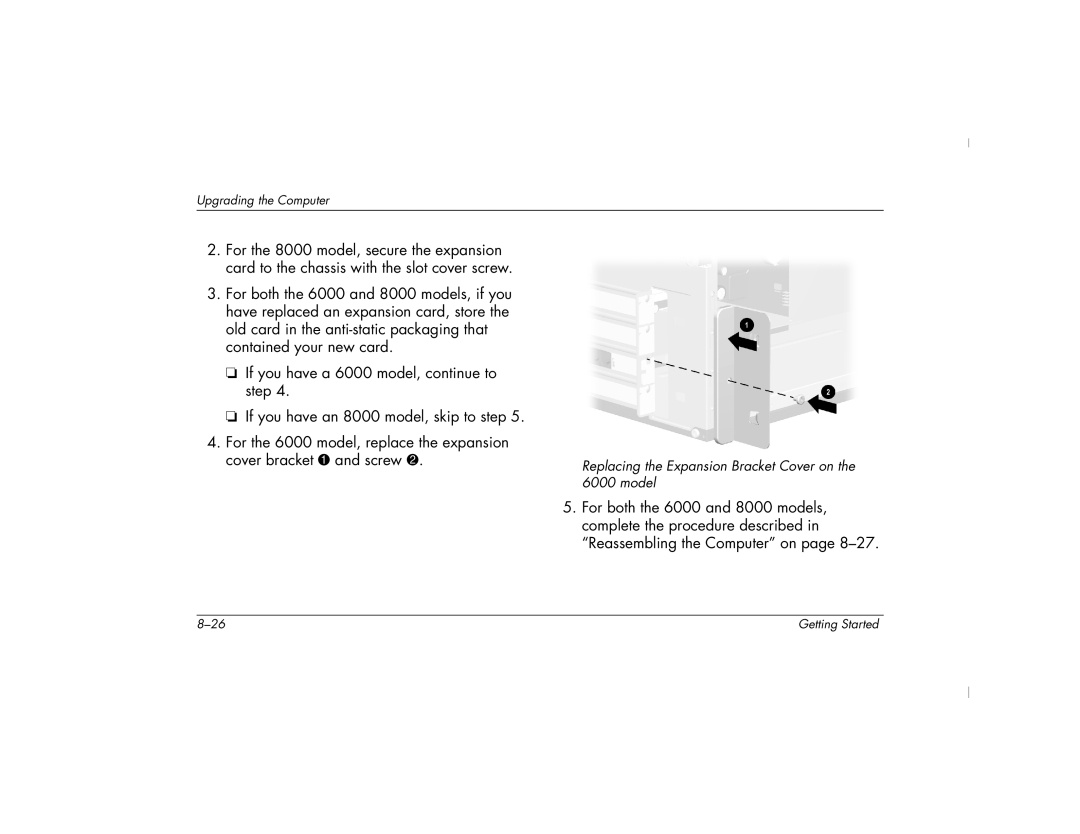 HP 6000Z, 6000T manual For both the 6000 and 8000 models 