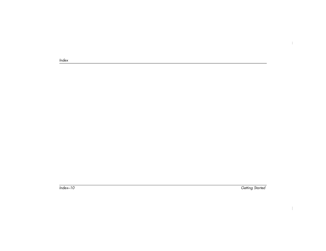 HP 6000Z, 6000T manual Index Index-10 