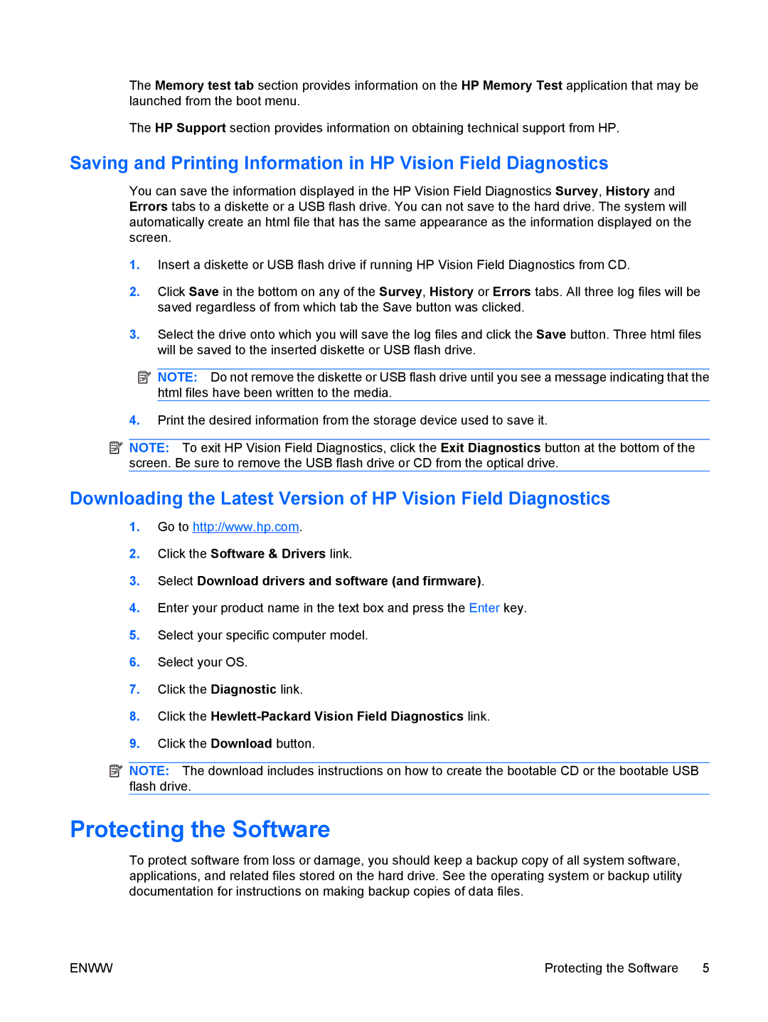 HP 6005 Pro manual Protecting the Software, Click the Download button 