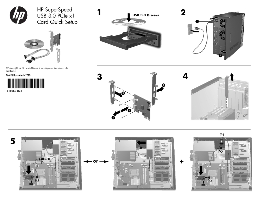 HP 6005 Pro manual HP SuperSpeed USB 3.0 PCIe 