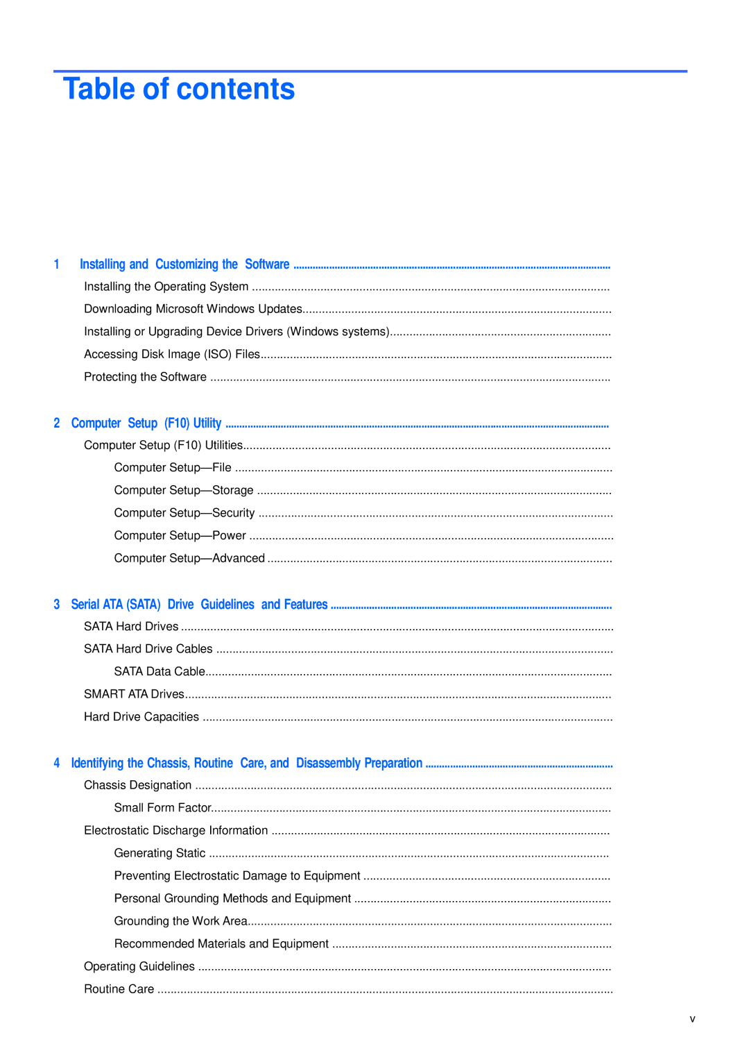 HP 600B manual Table of contents 