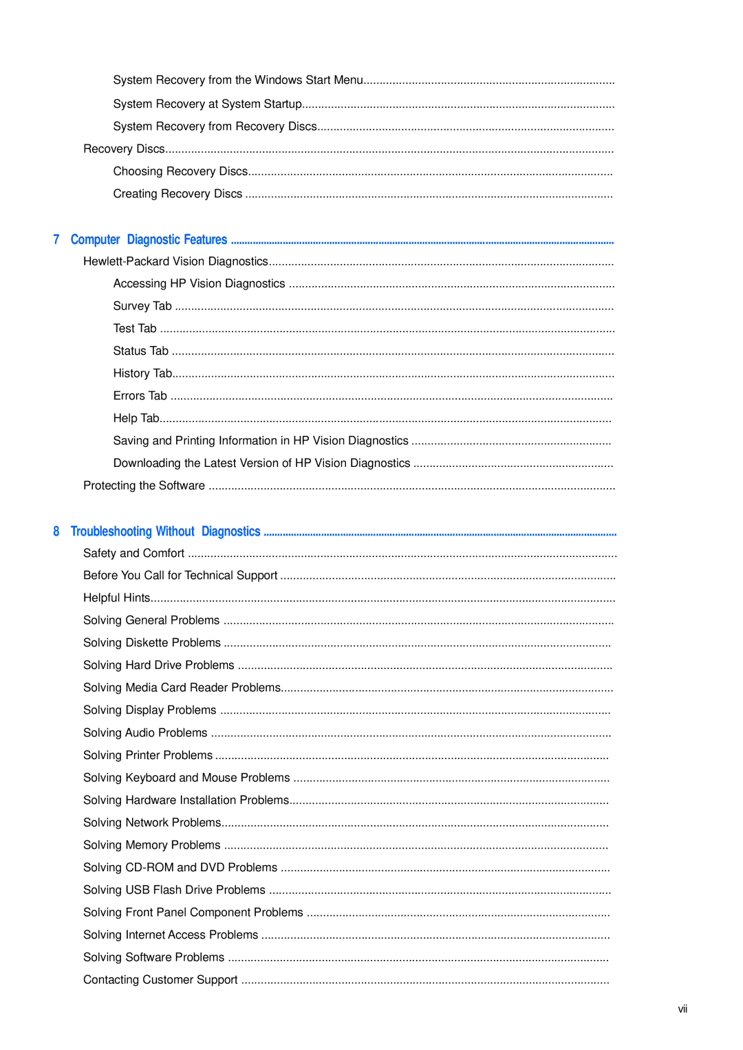 HP 600B manual Computer Diagnostic Features 