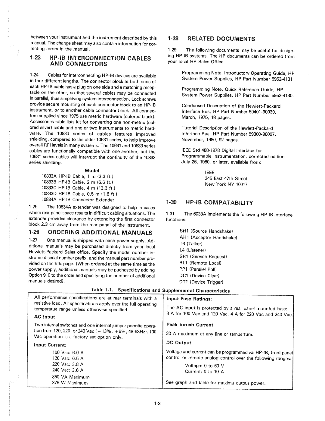 HP 6038A manual 