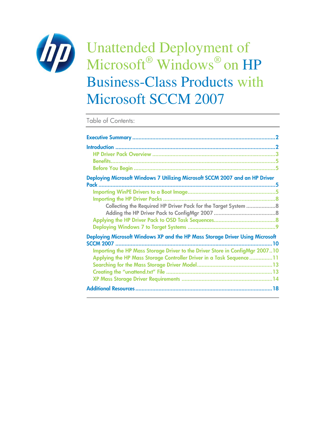 HP 6080 Pro manual Unattended Deployment Microsoft Windows on HP 