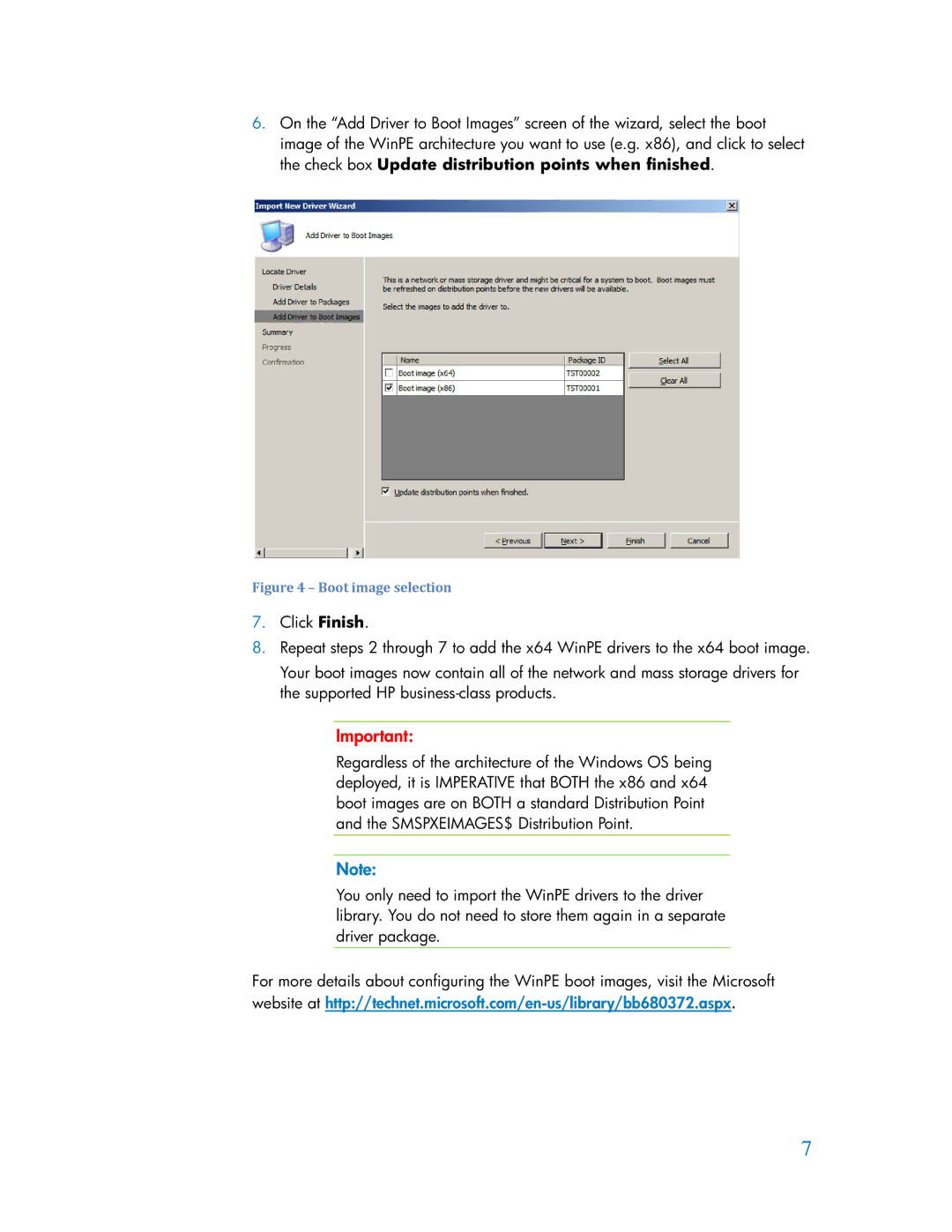 HP 6080 Pro manual Boot image selection 