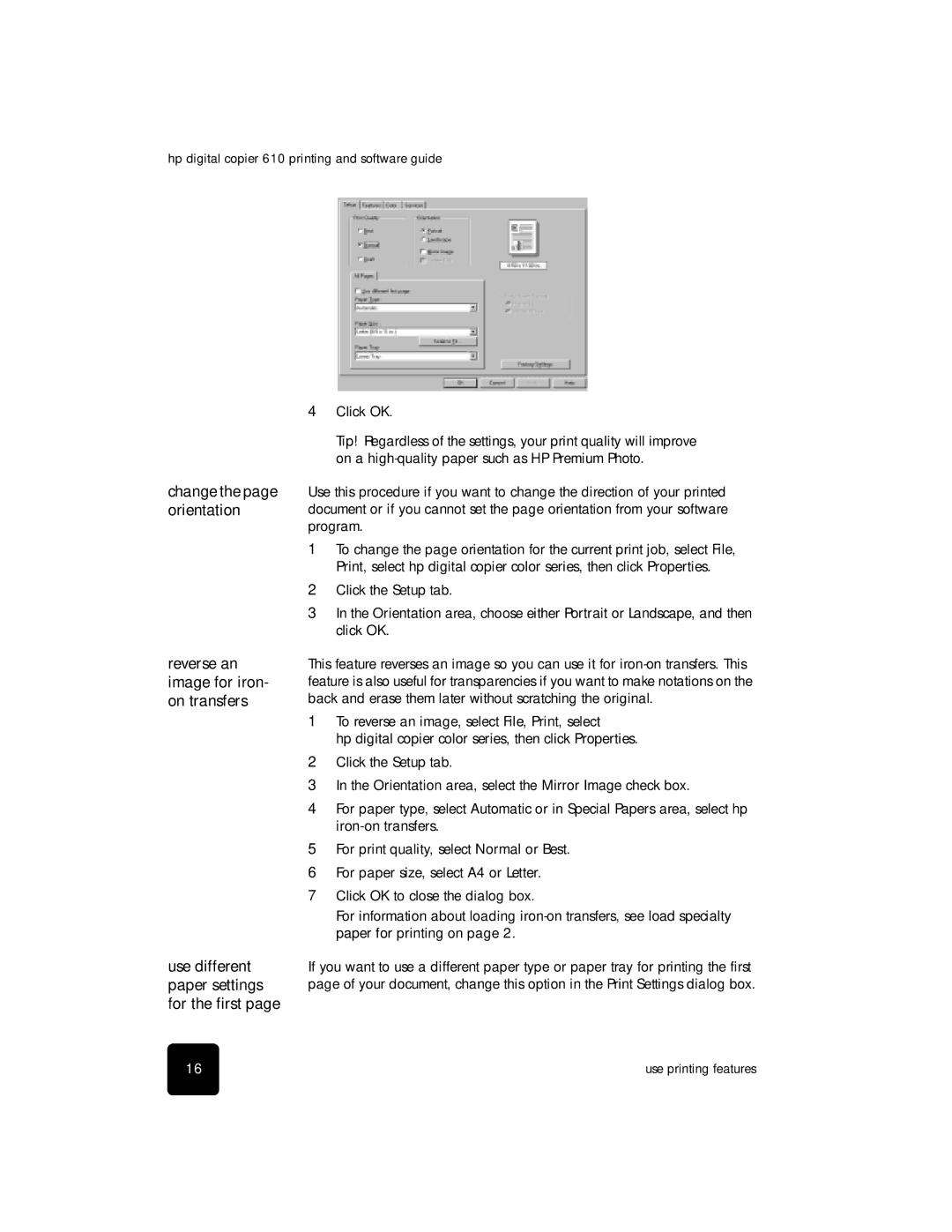 HP 610 Copier manual Click OK 