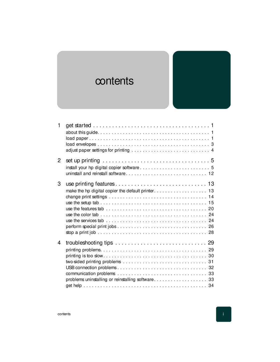 HP 610 Copier manual Contents 