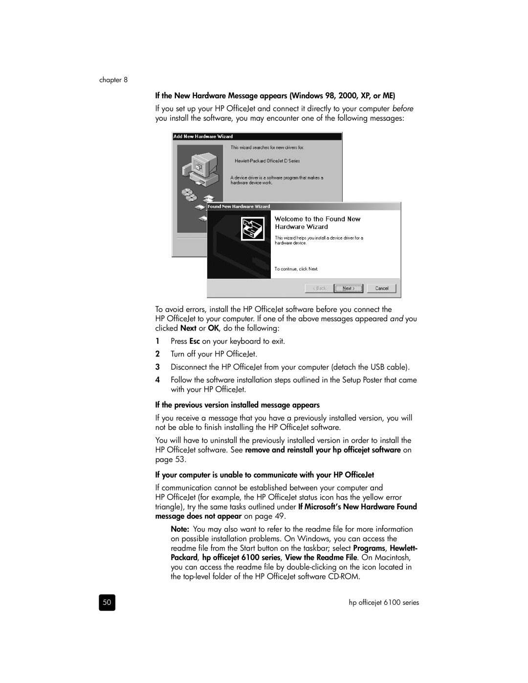 HP 6100 manual Chapter 