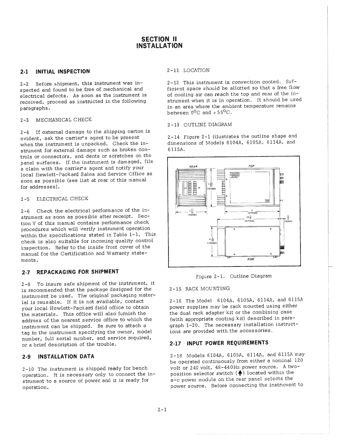 HP 6114A, 6115A, 6104A manual 