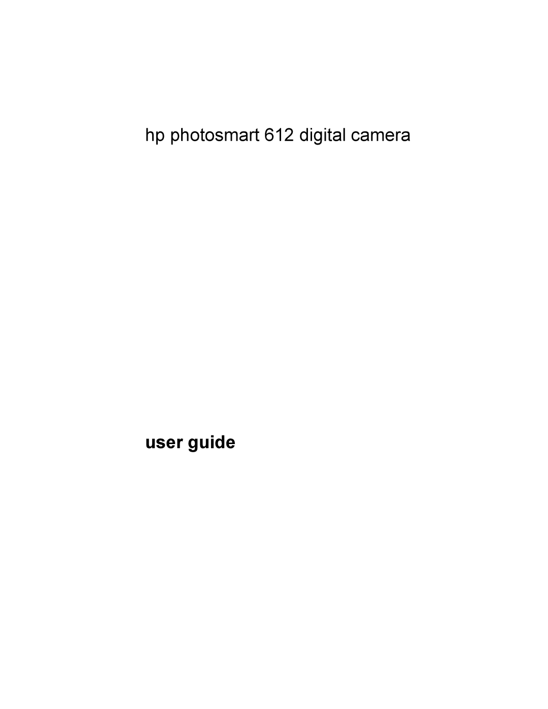 HP 612 manual User guide 