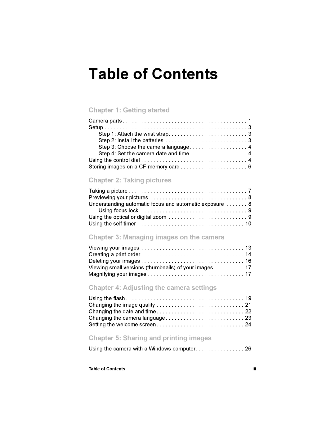 HP 612 manual Table of Contents 