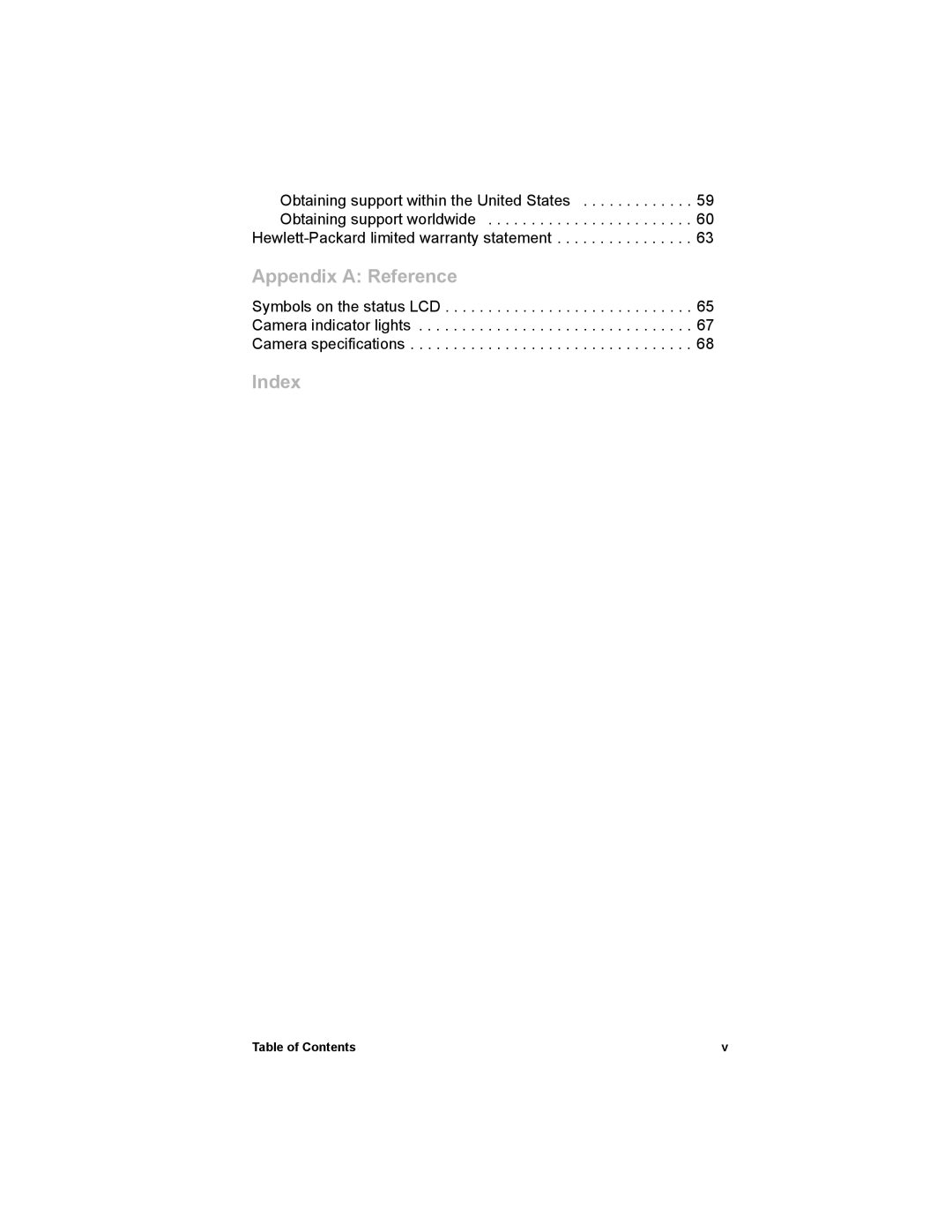 HP 612 manual Table of Contents 