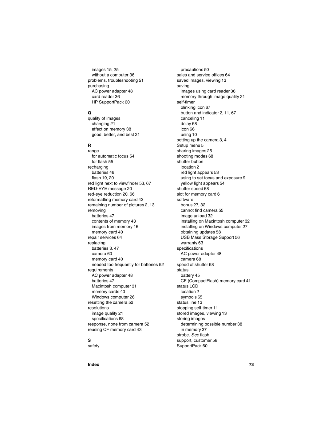 HP 612 manual Location 2 symbols 65 status line 