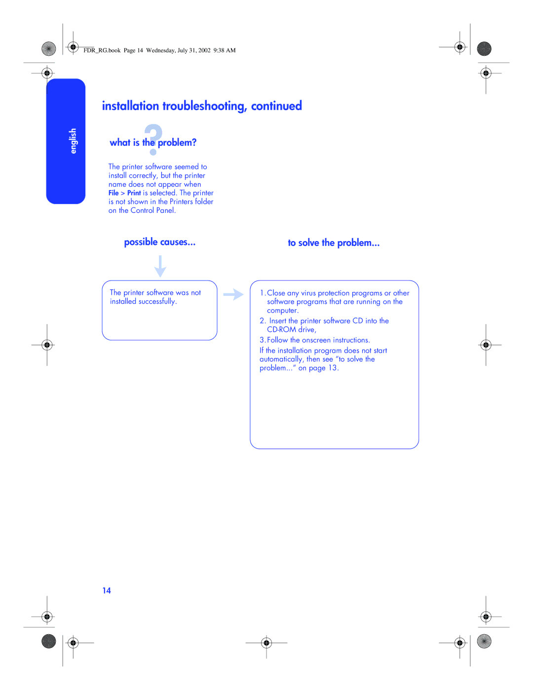 HP 6120 manual Installation troubleshooting 