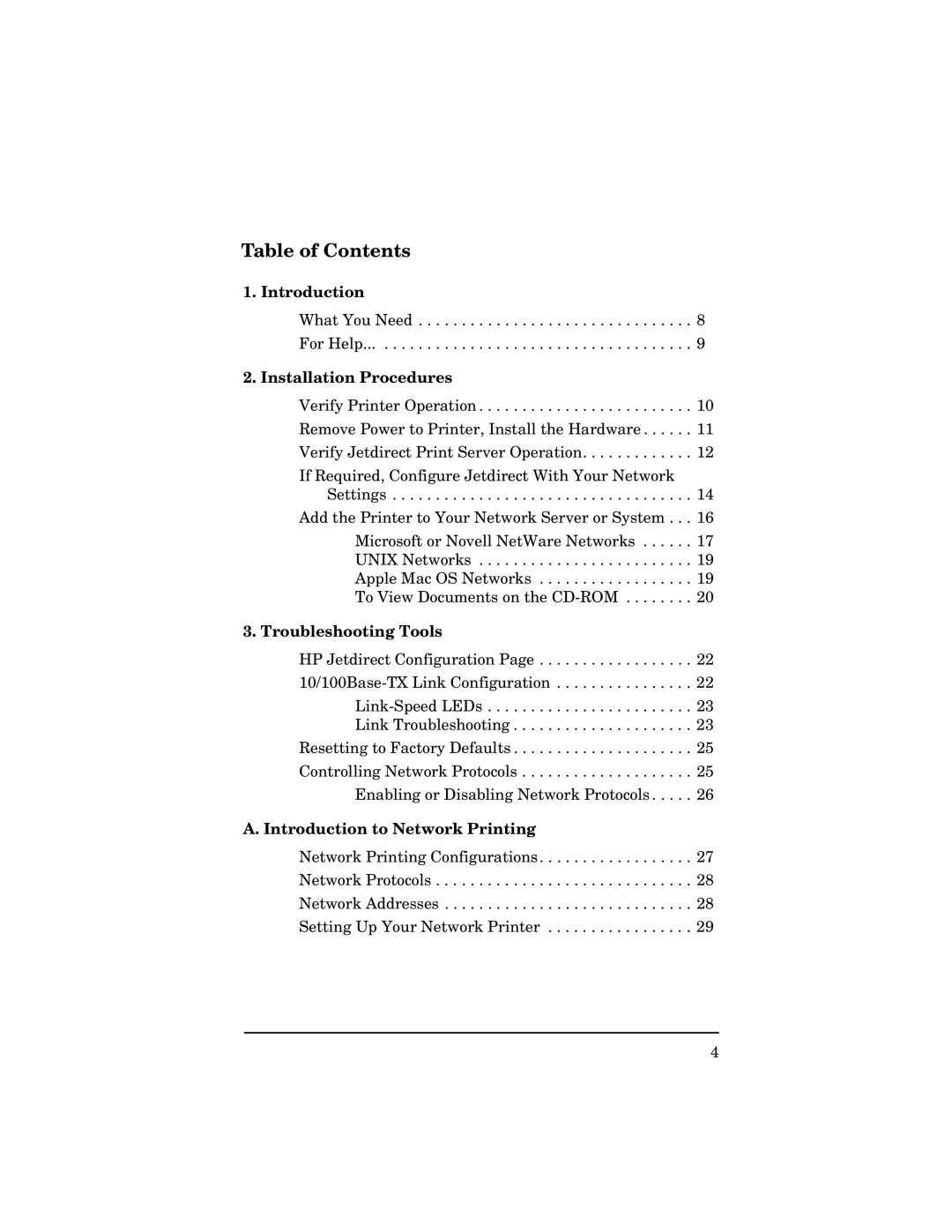 HP 615N manual Table of Contents 